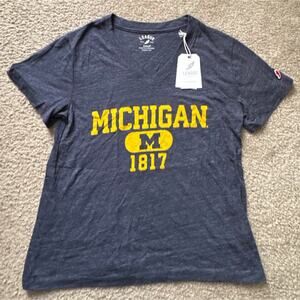 League Collegiate Wear Heathered Navy Michigan Wolverines 1817 Women’s Small New